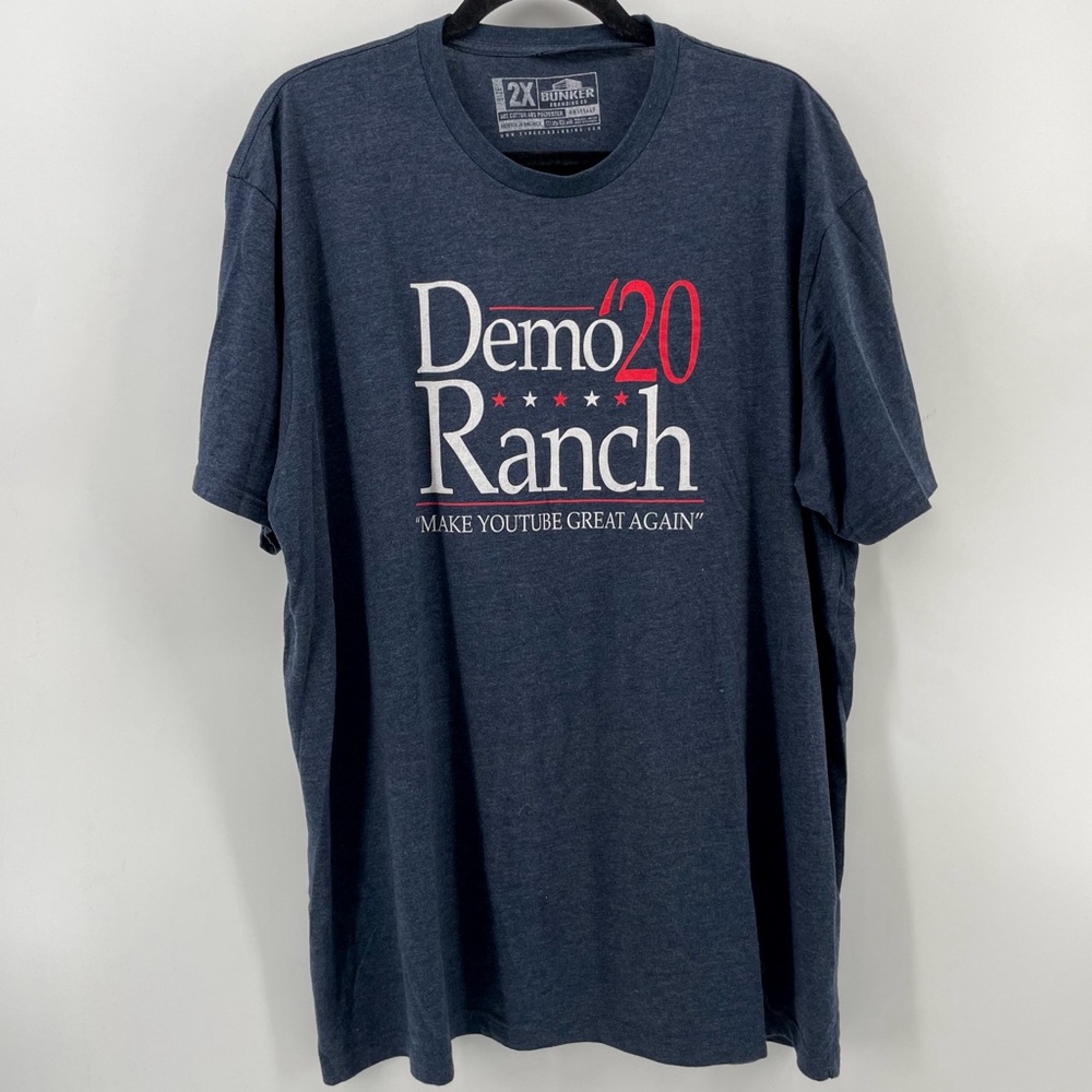 Demolition Ranch Men’s T-Shirt Navy Blue Logo Cotton Blend 2X
